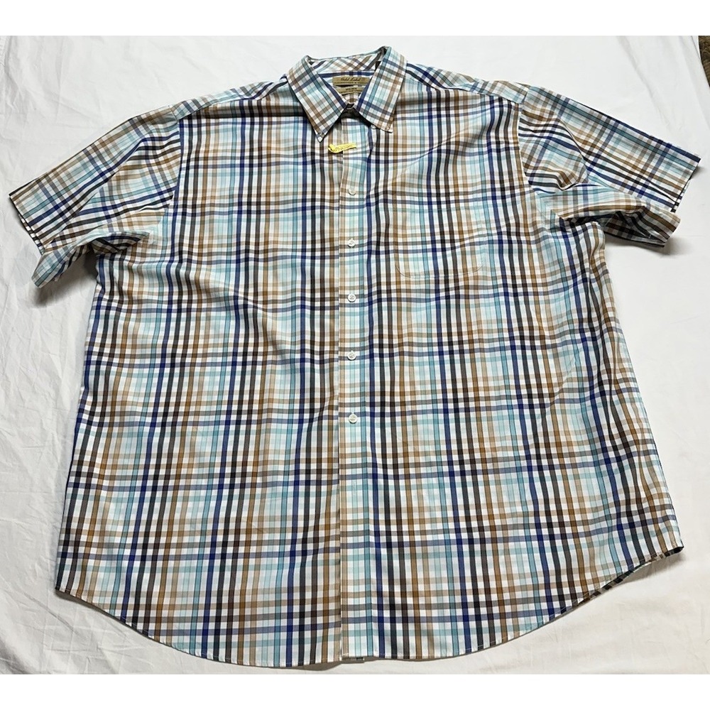 Roundtree Yorke Gold Label Short Sleeve Men Non-Iron Button Down 3XT